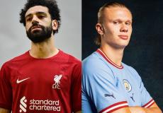 هالاند يشكل خطراً حقيقياً على أرقام صلاح التاريخية