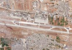 صورة جوية من استهداف إسرائيل لمطار حلب الدولي