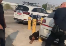 لحظة إطلاق النار على فلسطيني بزعم محاولته تنفيذ عملية دهس قرب أريحا