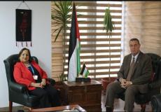 سفير فلسطين بالقاهرة يستقبل وزيرة الصحة د.مي الكيلة