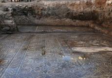 لوحة فسيفساء أثرية نادرة في سوريا