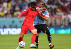 لاعبي منتخبي اوروجواي وكوريا الجنوبية في كأس العالم 2022