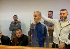 المعتقلون الأربعة من طمرة في قاعة المحكمة الإسرائيلية
