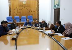 خلال اجتماع لجنة الموازنة في المجلس التشريعي بغزة