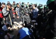 تشييع جثمان والد مروان عيسى نائب قائد كتائب القسام