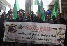 من المسيرة التي نظمتها حركة حماس ابتهاجا بعملية سلفيت