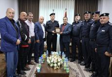 جانب من زيارة مدير عام الشرطة بغزة لمقر اتحاد المقاولين