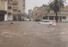 السيول في مدينة جدة بالمملكة السعودية