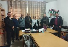 وفد من "فتح" مع انتصار الوزير خلال لقاء في غزة