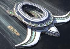 يخت على شكل سلحفاة