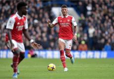 لاعبو نادي ارسنال في مباراة كأس الرابطة الإنجليزية المحترفة