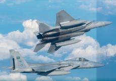 جزء من تدريب الطائرات في مناورات "عين الصقر"