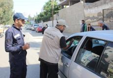 جانب من لحظة انطلاق حملة الفحص الشتوي في غزة