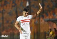 أشرف بن شرقي، لاعب في نادي الزمالك السابق/ أرشيف.