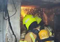 عشرون مصابا في حريق ببناية سكنية في حيفا