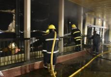 الدفاع المدني يقومون باطفاء حريق - تعبيرية