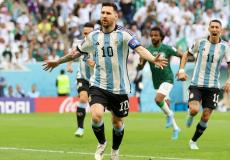 ميسي في مباراة الأرجنتين والسعودية ضمن بطولة كأس العالم 2022