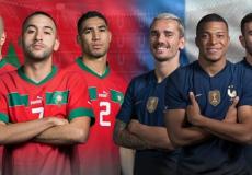 لاعبو منتخب المغرب وفرنسا في كأس العالم 2022