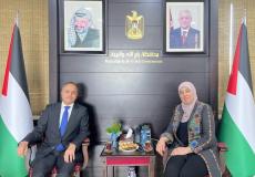 لقاء محافظ رام الله مع السفير المصري لدى فلسطين
