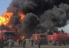 حريق مصفاة نفط بالعراق