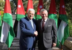 الرئيس الفلسطيني محمود عباس وملك الأردن عبد الله الثاني