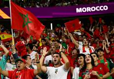 جماهير المغرب في مباراة منتخبهم ضد إسبانيا اليوم