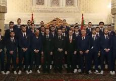 الملك محمد السادس والمنتخب المغربي.