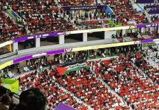 جماهير المغرب ترفع علم فلسطين بعد فوز أسود الأطلس على كندا