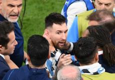 النجم الارجنتيني ليونيل ميسي من مباراة هولندا