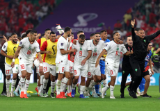 منتخب المغرب يحتفل بتأهله للدور الثاني من كأس العالم 2022