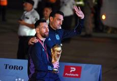 كأس العالم مع ميسي والمدرب ليونيل سكالوني