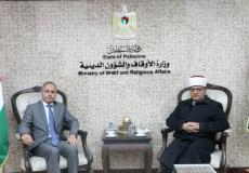 لقاء وزير الأوقاف بالسفير المصري لدى فلسطين