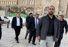 بن غفير خلال اقتحام المسجد الاقصى المبارك