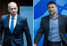 زعيم حزب الصهيونية الدينية سموتريتش مع وزير الجيش الإسرائيلي غالانت