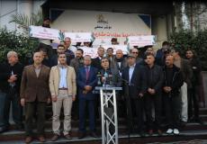المؤتمر الصحفي لاتحاد المقاولين الفلسطينيين في غزة اليوم