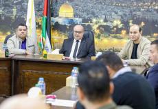 الدعليس يستقبل أعضاء وفد فلسطين في مونديال قطر