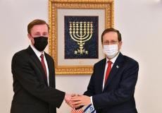 الرئيس الإسرائيلي مع مستشار الأمن القومي الأمريكي
