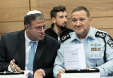 بن غفير والمفتش العام للشرطة كوبي شبتاي