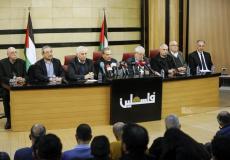 مؤتمر صحفي للقيادة الفلسطينية