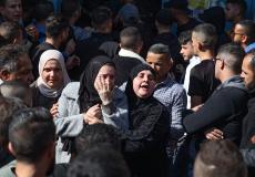 أثناء تشييع جثامين شهداء جنين