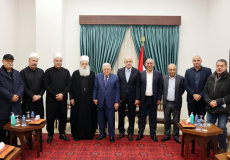 جانب من لقاء الرئيس عباس مع زعيم الطائفة المعروفية الدرزية