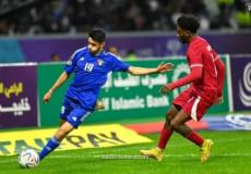 من مباراة قطر والكويت اليوم