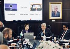 جانب من اجتماع شاركت فيه وزيرة الصحة