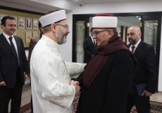 وزير الاوقاف الفلسطيني حاتم البكري يلتقي رئيس الشؤون الدينية التركي