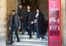 سعد لمجرد لحظة خروجه من قاعة المحكمة الفرنسية