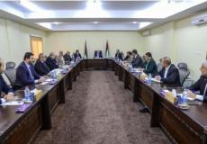 اجتماع لجنة متابعة العمل الحكومي بغزة - ارشيف