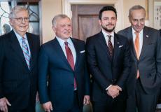 جانب من لقاء ملك الأردن مع مجلس الشيوخ الأمريكي