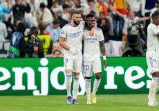 بنزيما وفينسيوس لاعبا ريال مدريد