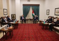 اجتماع الرئيس عباس مع وزير العمل نصري أبو جيش