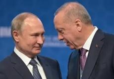 الرئيس الروسي بوتين مع الرئيس التركي اردوغان